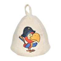 Шапка банная войлок белая