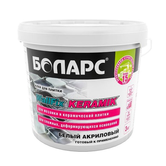 Клей плиточный Боларс УоллФикс/WallFix KERAMIK 3кг