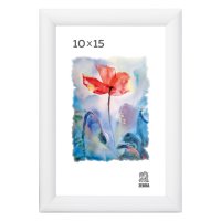 Фоторамка Зебра 100х150мм пластик белый