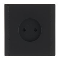 Розетка IEK Forte&Piano FP118 встраиваемая черная без заземления (FP-R10-10-K02)