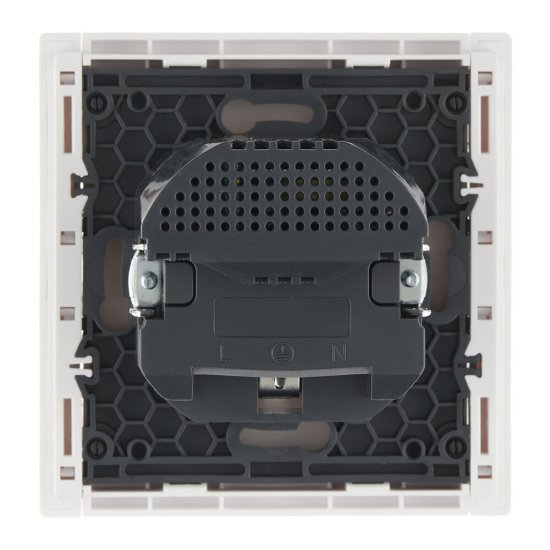 Розетка IEK Forte&Piano FP247 встраиваемая белая с заземлением с USB-A/ Type-C (FP-R14-16-U22-018-K01)