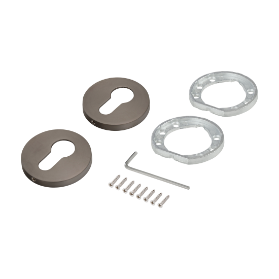 Накладка на замочную скважину KREAFORTA SC-R2 51.6 мм цвет графит