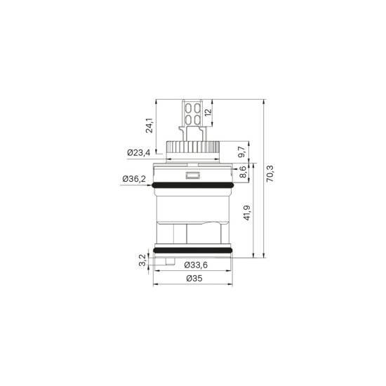Картридж для смесителя Iddis d35 мм (999C35H2SM-1)