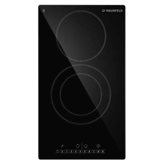 Электрическая варочная панель MAUNFELD AVCE3025SDBK 29x5.4x51 см 2 конфорки цвет черный