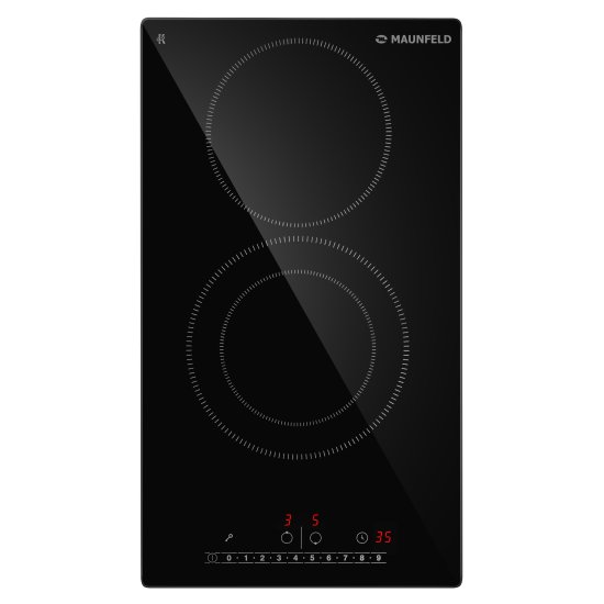 Электрическая варочная панель MAUNFELD AVCE3025SDBK 29x5.4x51 см 2 конфорки цвет черный