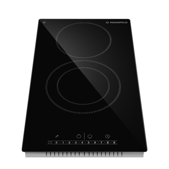 Электрическая варочная панель MAUNFELD AVCE3025SDBK 29x5.4x51 см 2 конфорки цвет черный