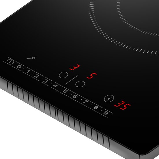 Электрическая варочная панель MAUNFELD AVCE3025SDBK 29x5.4x51 см 2 конфорки цвет черный