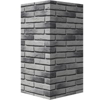 Угловой камень искусственный Остия Брик серый 1.22 м²