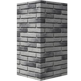 Угловой камень искусственный Остия Брик серый 1.22 м²