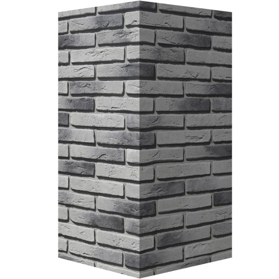 Угловой камень искусственный Остия Брик серый 1.22 м²