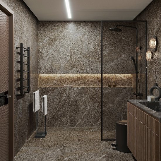 Керамогранит LB Ceramics Гроза бежево-коричневый 1200х600х8 мм (2 шт.=1,44 кв.м)