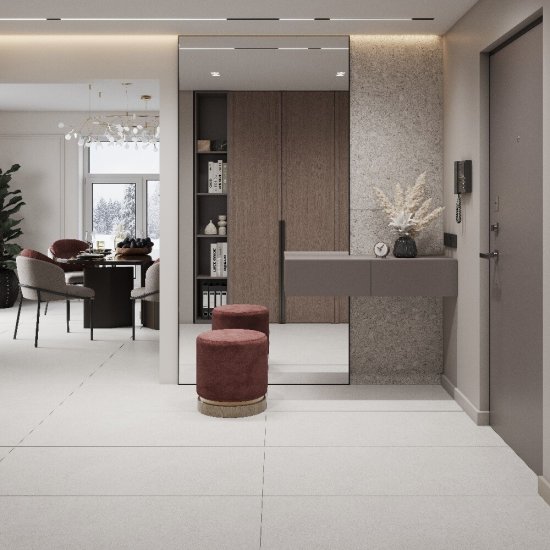 Керамогранит LB Ceramics Иней светло-серый 1200х600х8 мм (2 шт.=1,44 кв.м)