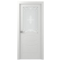 Полотно дверное BELWOODDOORS Элина белое стекло 200х70см эмаль