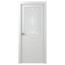Полотно дверное BELWOODDOORS Элина белое стекло 200х70см эмаль