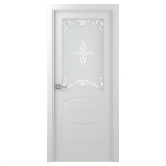 Полотно дверное BELWOODDOORS Элина белое стекло 200х70см эмаль