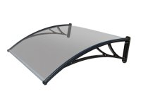 Козырек для входной двери UGO LOKS 120x100x28см прозрачный поликарбонат