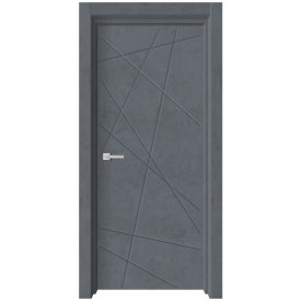 Полотно дверное Геометрия-1/GEOMETRY-1 Бетон графит глухое 200х80см