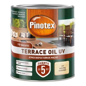 Масло для террас PINOTEX Terrace Oil UV база CLR 2,5л бесцветное, арт.50035042