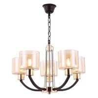 Люстра FREYA FR5003PL-05B 5хE14х40Вт черная + золото