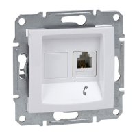 Розетка SCHNEIDER ELECTRIC SDN4101121 Sedna телефонная RJ11 белая