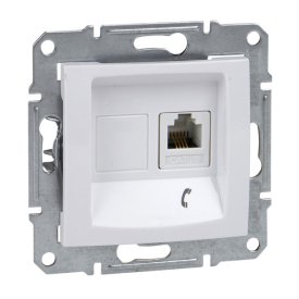 Розетка SCHNEIDER ELECTRIC SDN4101121 Sedna телефонная RJ11 белая