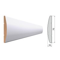 Наличник STELLA 70C сфера белый 2200х70х10мм МДФ ламинированный