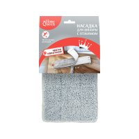 Насадка на швабру Home Queen полиэстер 32x11.5 см цвет серый