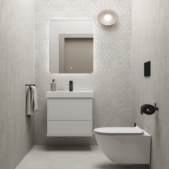 Плитка декор Kerama Marazzi Литос светло-серая 600x300x9 мм