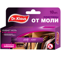 Инсектицид для защиты от моли Dr.Klaus пластины 10 шт.