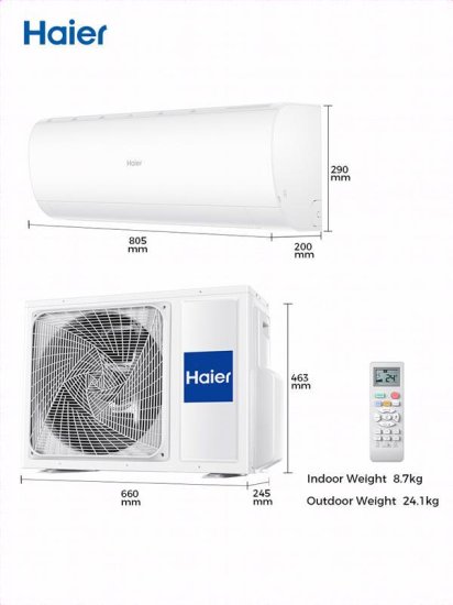 Сплит-система Haier HSU-12HPE103/R3/HSU-12HPE103 995 Вт охлаждение/обогрев Wi-Fi