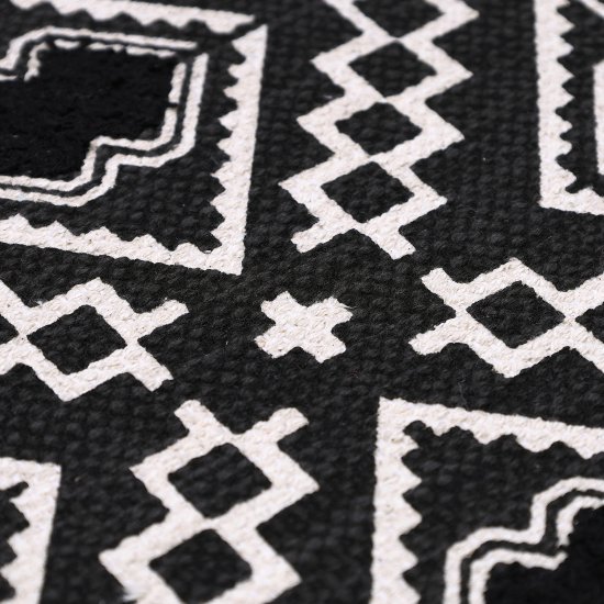 Коврик грязезащитный KREAFORTA Cauvery 60x180 см хлопок цвет черно-белый