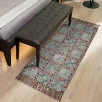 Коврик грязезащитный KREAFORTA Cauvery 60x120 см полиэстер цвет темно-зеленый