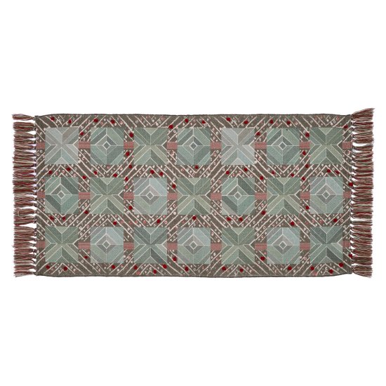 Коврик грязезащитный KREAFORTA Cauvery 60x120 см полиэстер цвет темно-зеленый