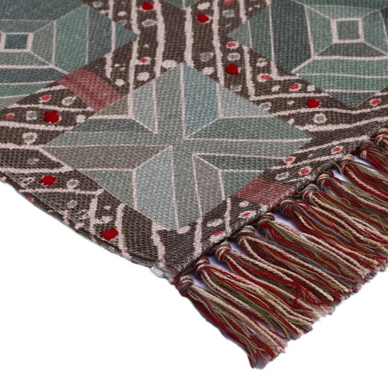 Коврик грязезащитный KREAFORTA Cauvery 60x120 см полиэстер цвет темно-зеленый