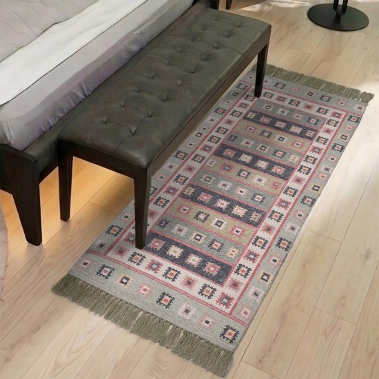 Коврик грязезащитный KREAFORTA Cauvery 60x120 см полиэстер цвет зеленый