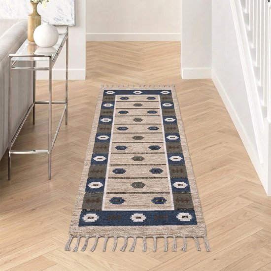 Коврик грязезащитный KREAFORTA Cauvery 60x180 см хлопок цвет бежевый