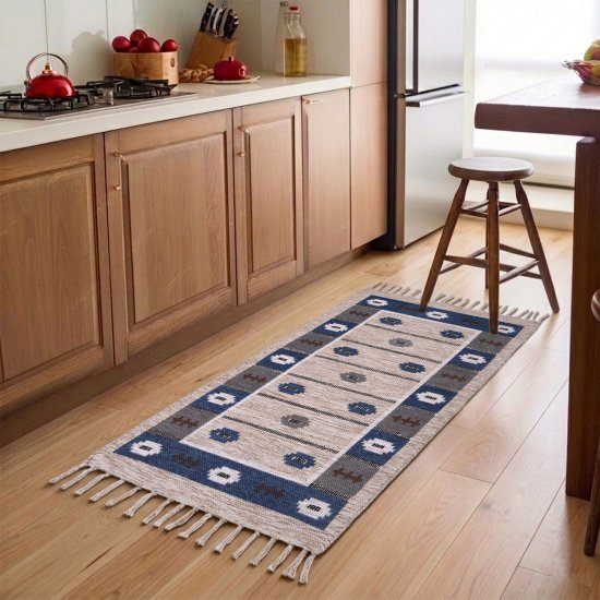 Коврик грязезащитный KREAFORTA Cauvery 60x120 см хлопок цвет бежевый