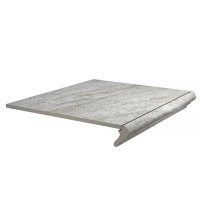 Ступень фронтальная Kerama Marazzi Терраса серая противоскользящая 402х402х8 мм