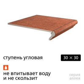 Ступень фронтальная Kerama Marazzi Аллея кирпичная 300х300х8 мм