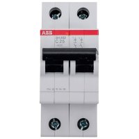 Выключатель автоматический двухполюсный ABB 25А С SH202 6.0кА