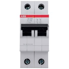 Выключатель автоматический двухполюсный ABB 25А С SH202 6.0кА