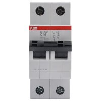 Выключатель автоматический двухполюсный ABB 16А С SH202 6.0кА