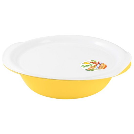 Миска ПОЛИМЕРБЫТ Summer time 6л с крышкой подносом пластик