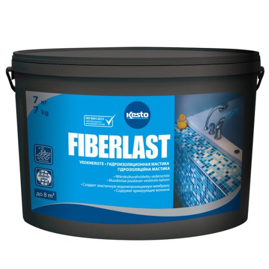 Мастика гидроизоляционная KESTO Fiberlast 7кг, арт.81152