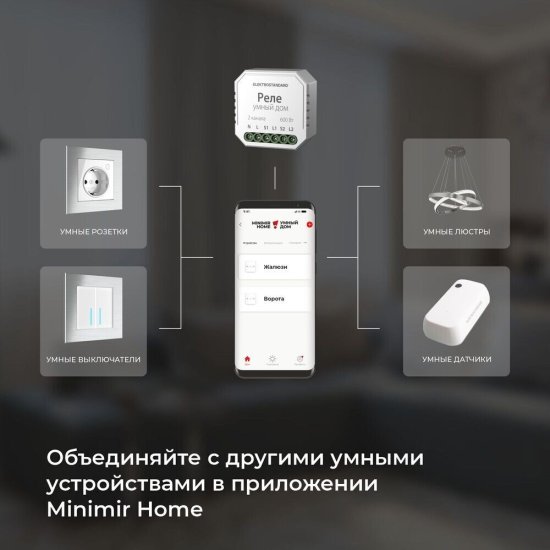 Умное реле Elektrostandard 76008/00 600 Вт двухканальное для жалюзи и штор