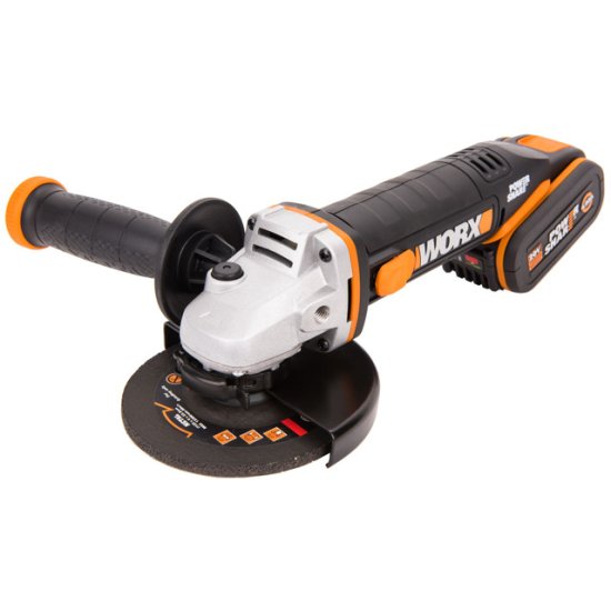 Шлифмашина угловая WORX WX803 20В Li-Ion 125мм 2АКБ аккумуляторная
