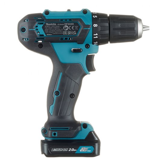 Дрель-шуруповерт аккумуляторная Makita CXT DF333D 12 В 2 Ач Li-Ion 2 АКБ и ЗУ (DF333DWAE)