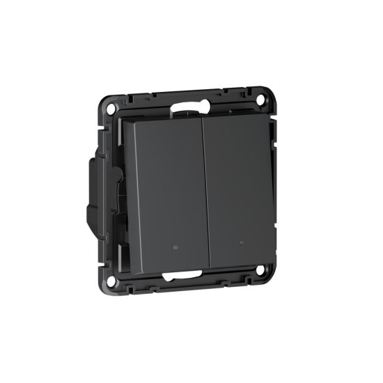 Умный выключатель сенсорный Systeme Electric AtlasDesign Smart (ATN001053Z) двухклавишный скрытая установка карбон