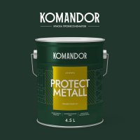 Грунт-эмаль по металлу KOMANDOR Protect Metall база С 4,5 л глянцевая бесцветная, арт.S1312003005