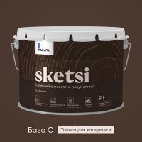Антисептик кроющий TALATU Sketsi База C для защиты деревянных фасадов 9л бесцветный, арт.S1215003010